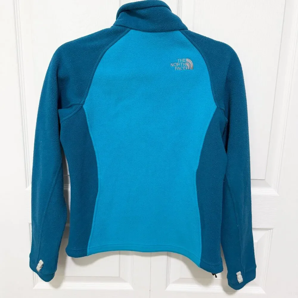 Women The North Face Khumbu Fleece Full Zip Jacket in Blue Size Extra Small